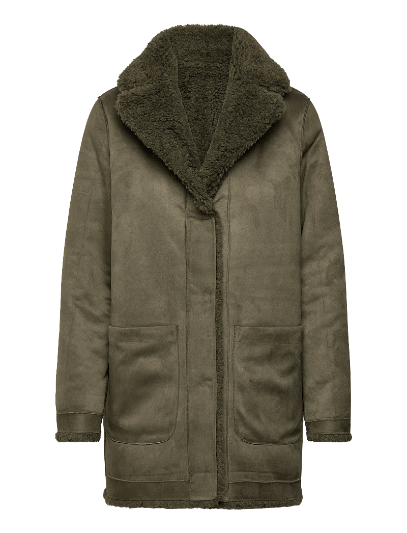 Minus - MSAlda Reversible Faux Fur Jacket - faux fur jakker - rifle green - 2