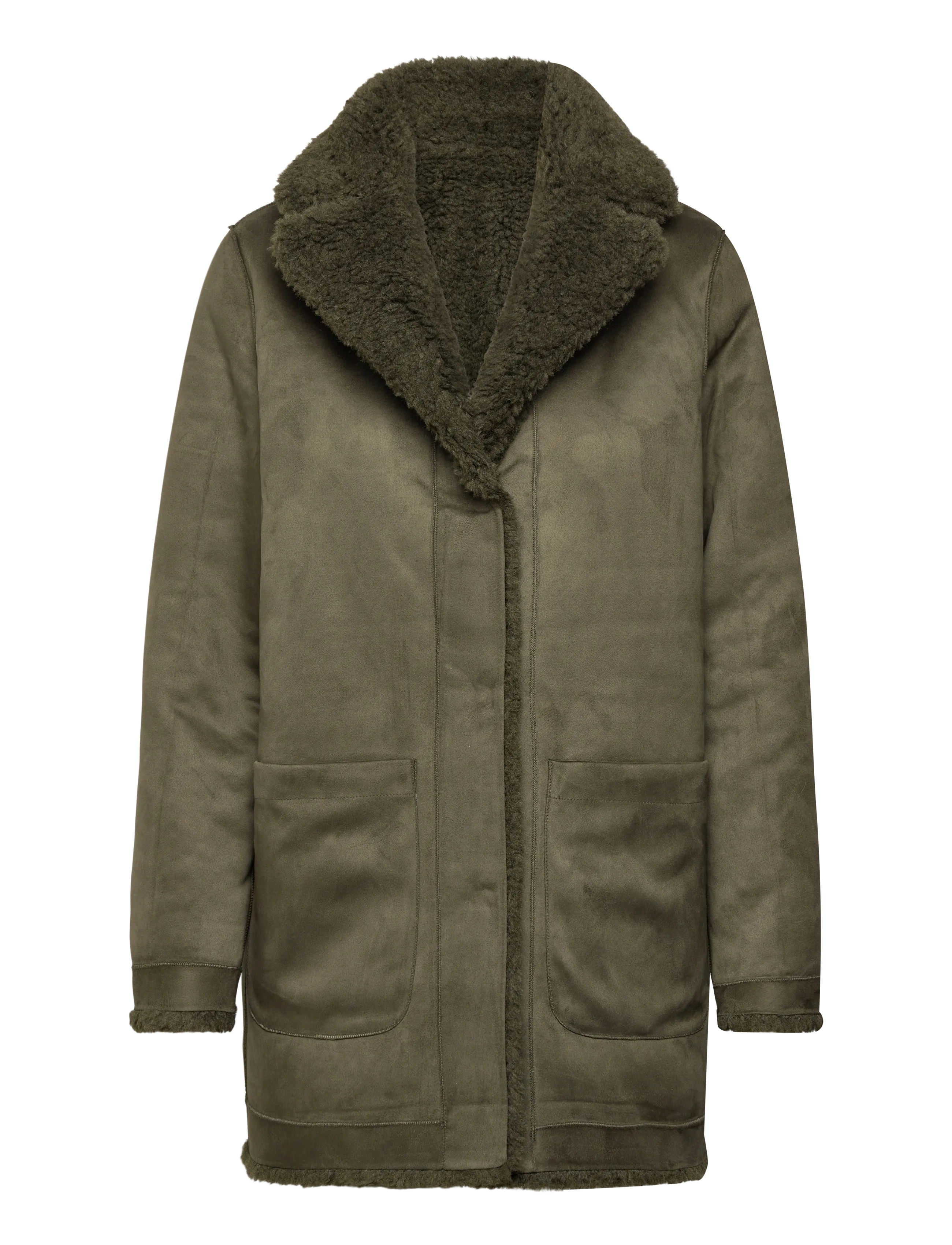 Minus - MSAlda Reversible Faux Fur Jacket - faux fur jakker - rifle green - 2