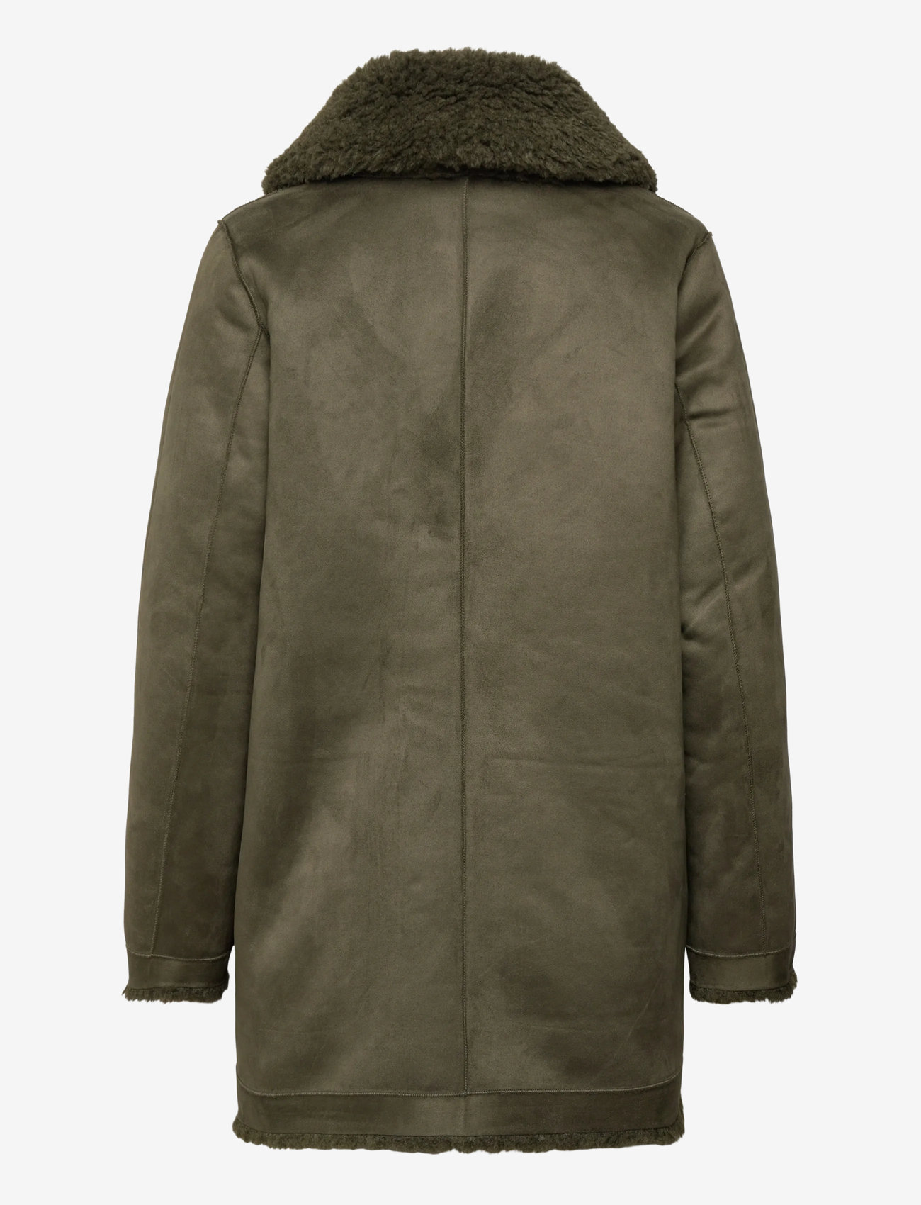 Minus - MSAlda Reversible Faux Fur Jacket - faux fur jakker - rifle green - 3