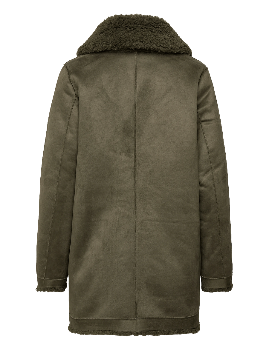 Minus - MSAlda Reversible Faux Fur Jacket - faux fur jakker - rifle green - 3