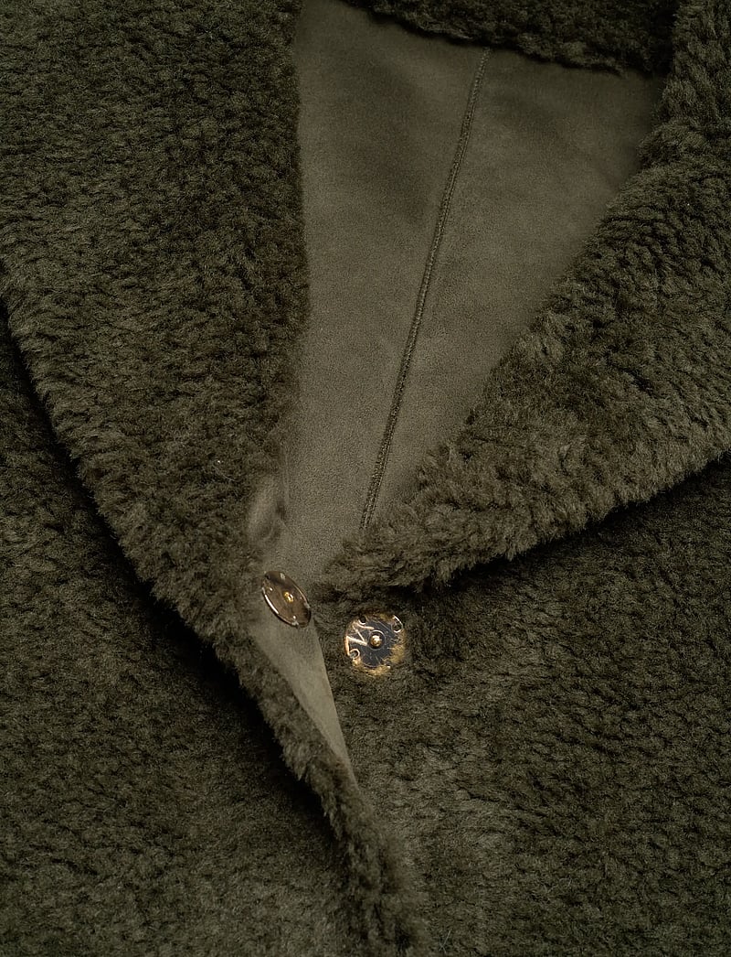 Minus - MSAlda Reversible Faux Fur Jacket - faux fur jakker - rifle green - 4