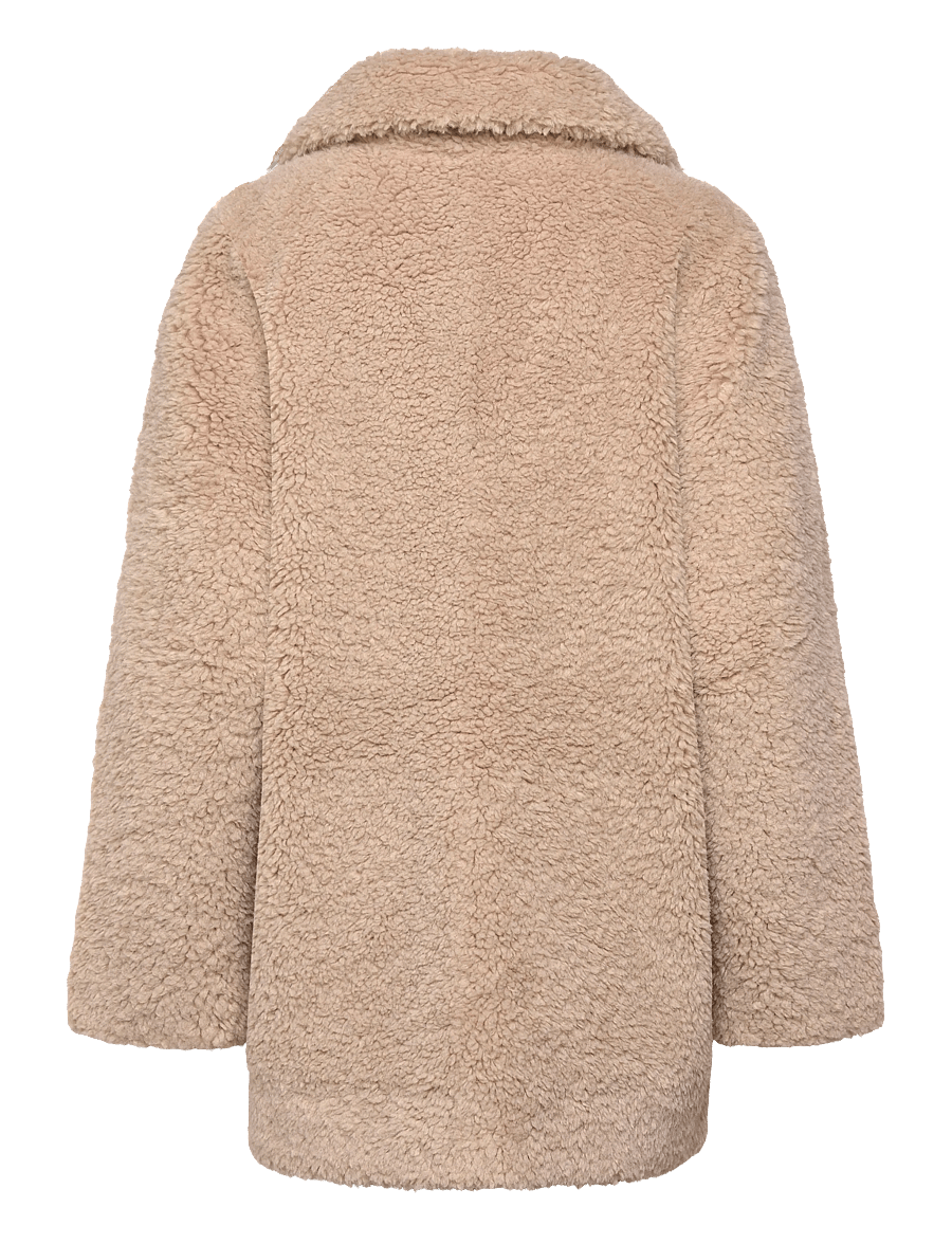 Minus - MSAlda Reversible Faux Fur Jacket - faux fur jakker - sand gray - 1