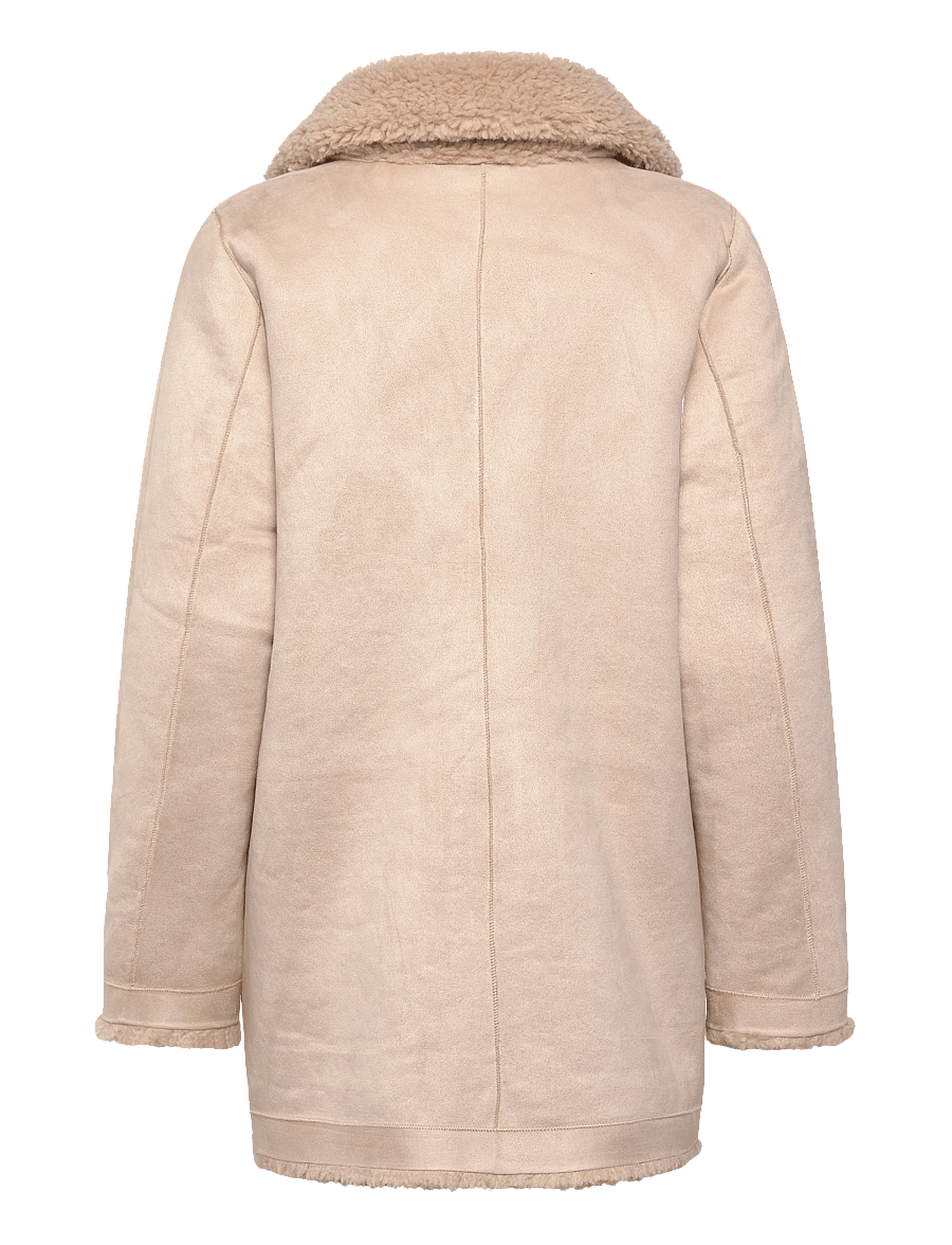 Minus - MSAlda Reversible Faux Fur Jacket - faux fur jakker - sand gray - 3