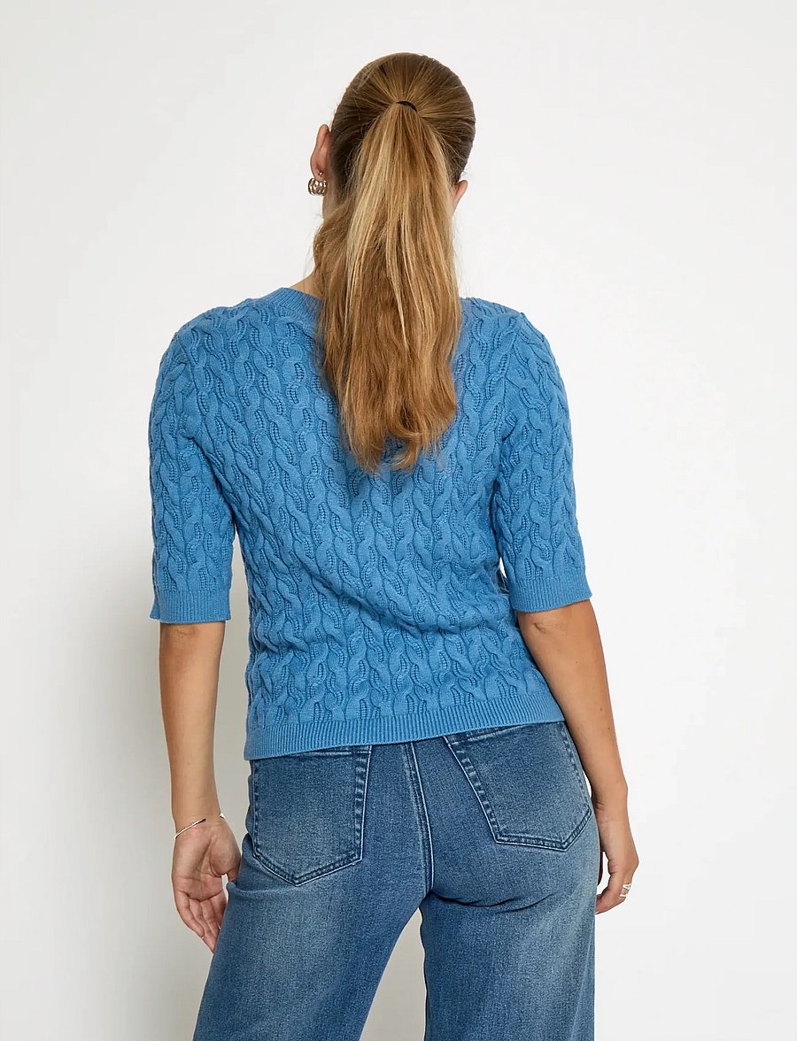 Minus - MSFilucca Knit Cardigan - gebreide vesten - parisian blue - 3