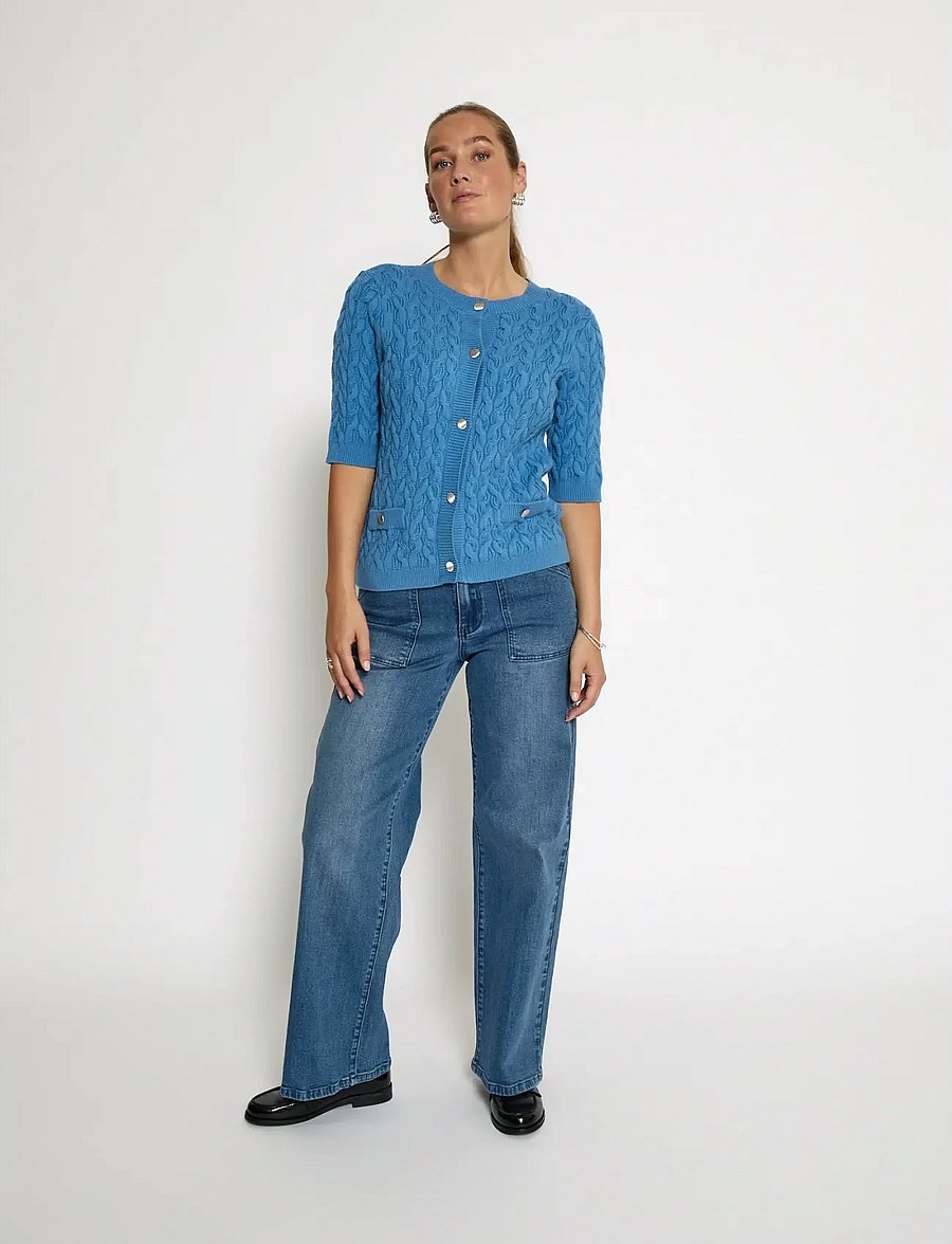Minus - MSFilucca Knit Cardigan - gebreide vesten - parisian blue - 4