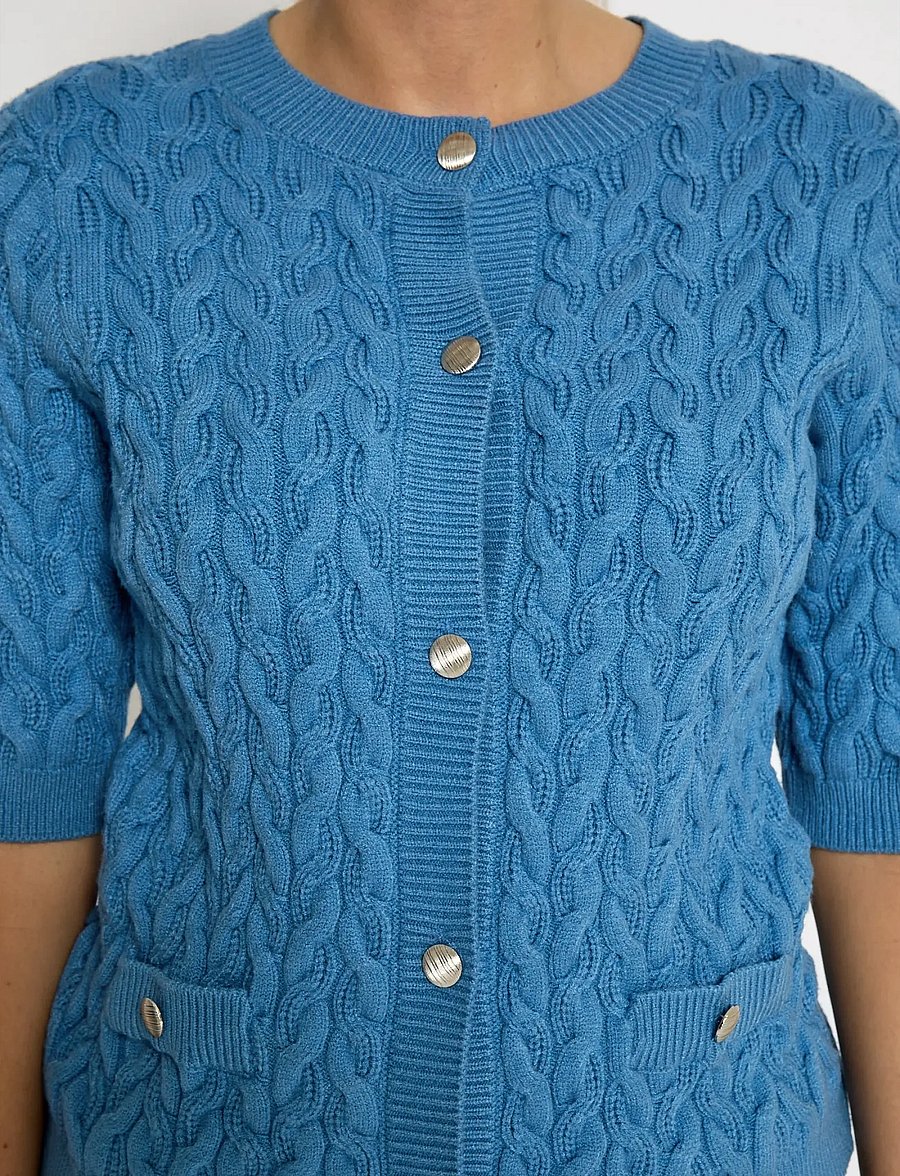 Minus - MSFilucca Knit Cardigan - gebreide vesten - parisian blue - 5