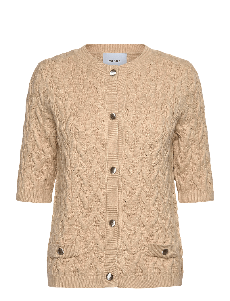Minus - MSFilucca Knit Cardigan - cardigans - sand gray - 1