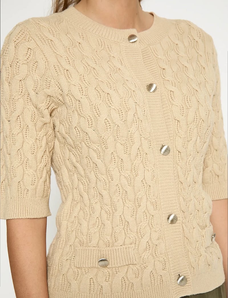 Minus - MSFilucca Knit Cardigan - cardigans - sand gray - 5