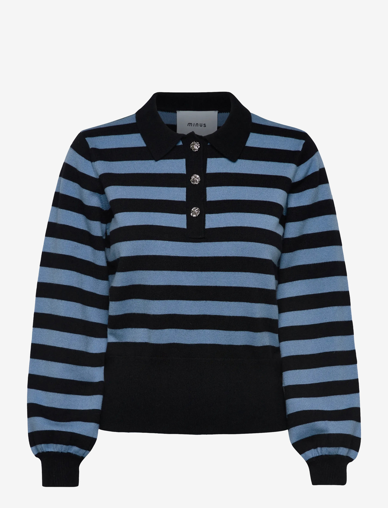 Minus - MSAliana Knit Pullover - pullover - parisian blue stripe - 0
