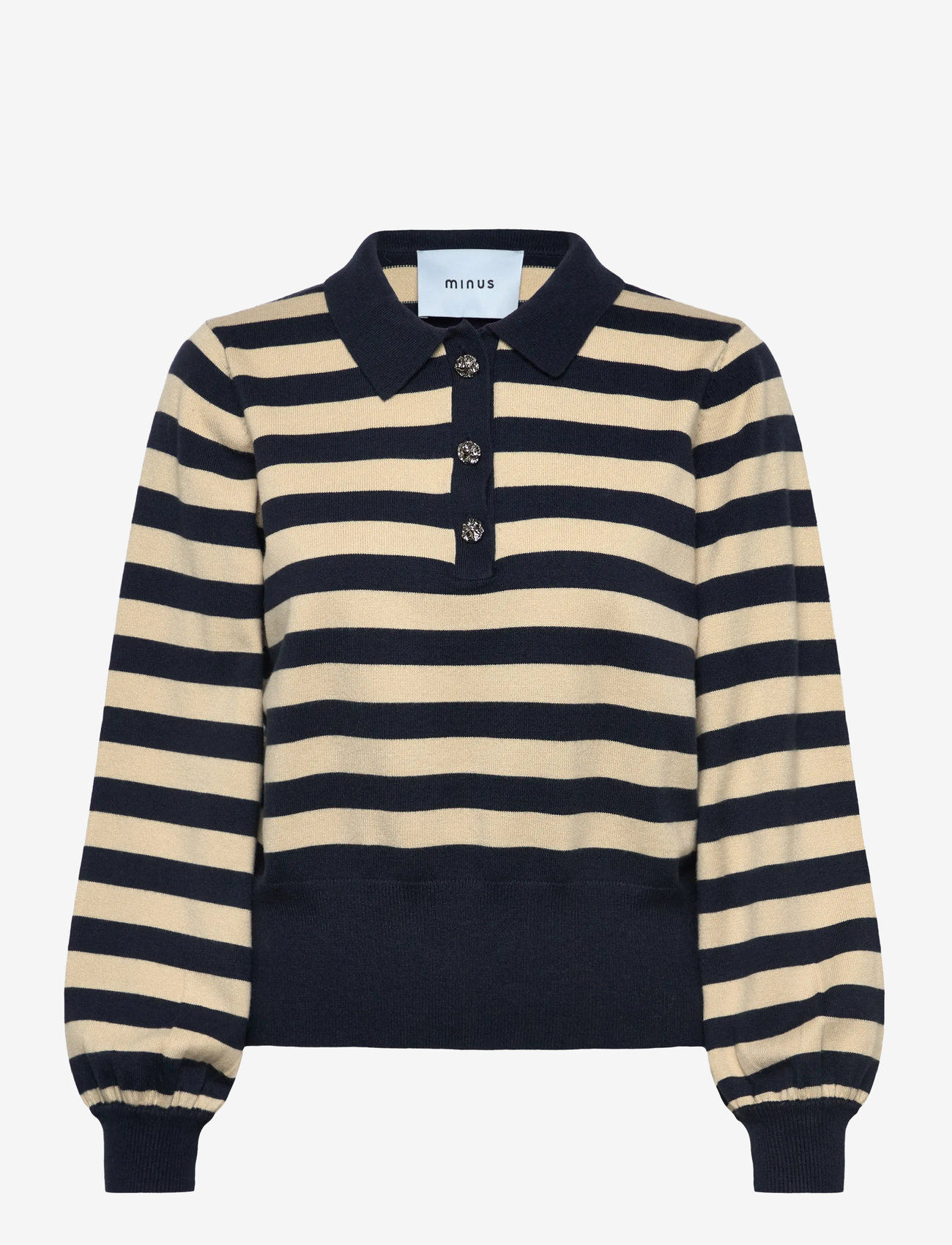 Minus - MSAliana Knit Pullover - sügisesed riided - sky captain stripe - 0
