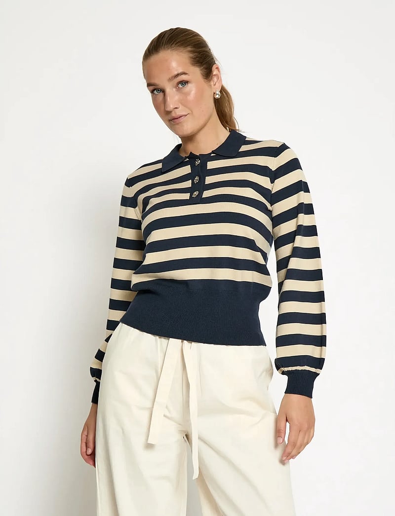 Minus - MSAliana Knit Pullover - pullover - sky captain stripe - 0