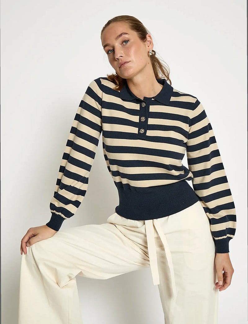 Minus - MSAliana Knit Pullover - pullover - sky captain stripe - 5