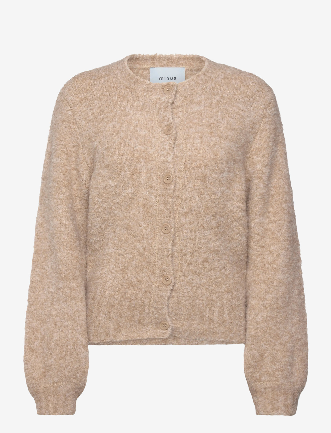 Minus - MSJennie GRS Knit Cardigan - cardigans - tan melange - 1