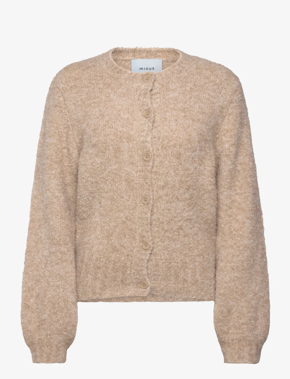 Minus - MSJennie GRS Knit Cardigan - cardigans - tan melange - 0