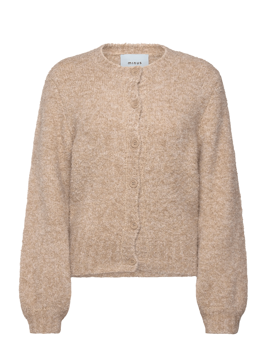 Minus - MSJennie GRS Knit Cardigan - cardigans - tan melange - 1