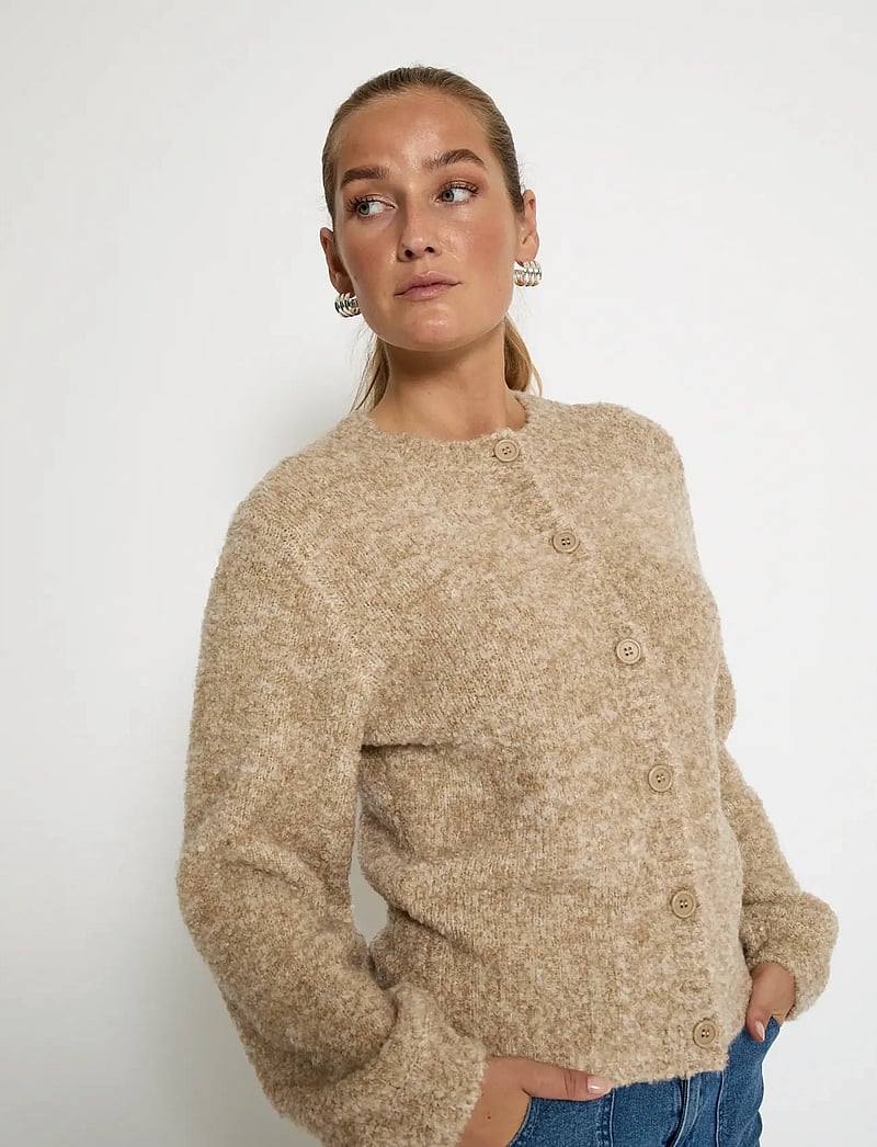 Minus - MSJennie GRS Knit Cardigan - cardigans - tan melange - 5