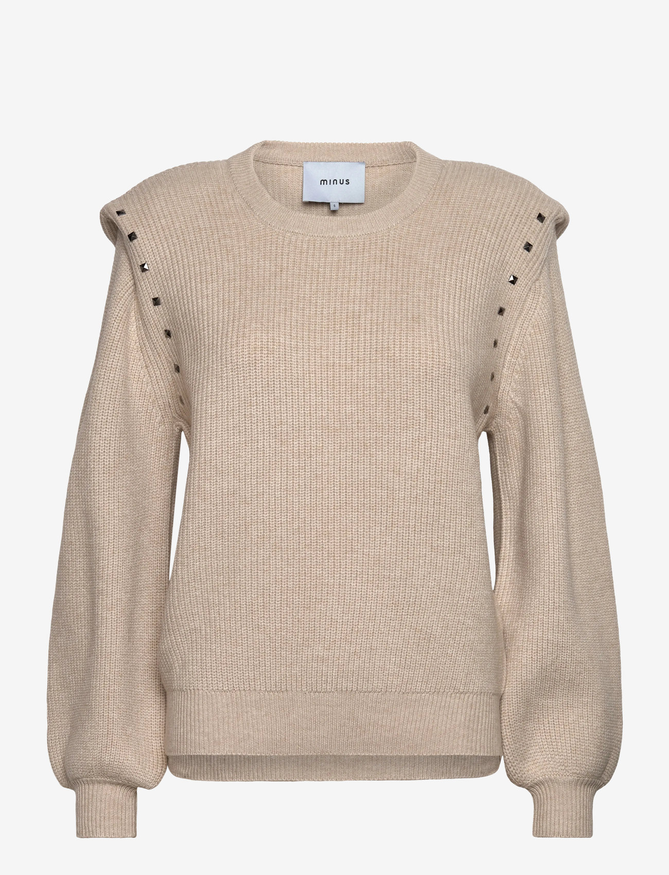 Minus - MSKatharina Knit Pullover - sügisesed riided - sand gray - 0