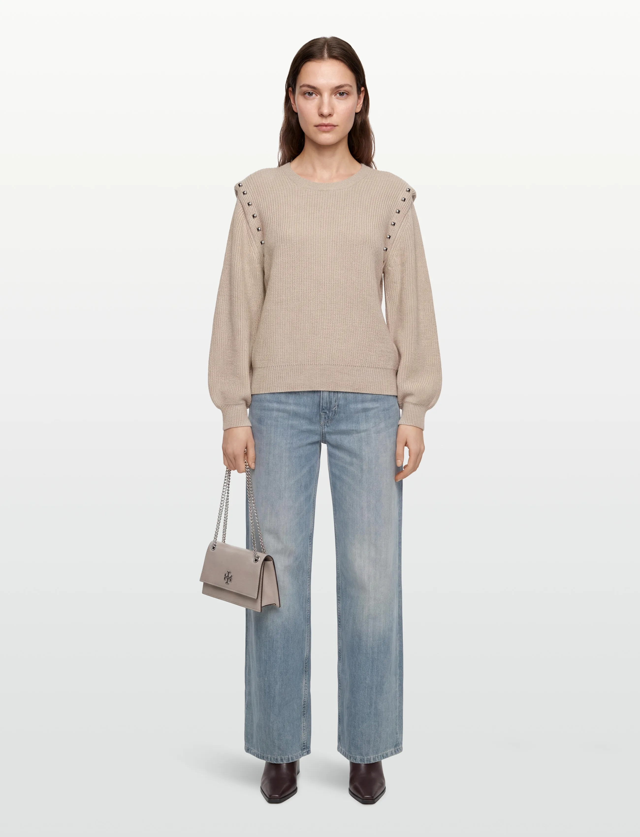 Minus - MSKatharina Knit Pullover - jumpers - sand gray - 0