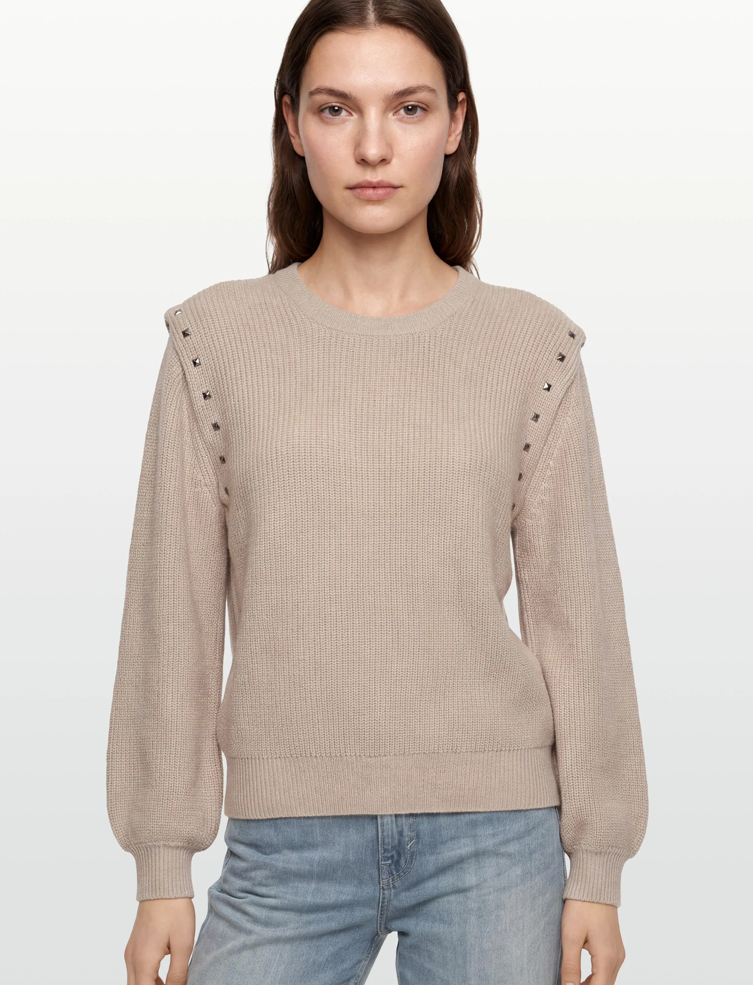 Minus - MSKatharina Knit Pullover - jumpers - sand gray - 3