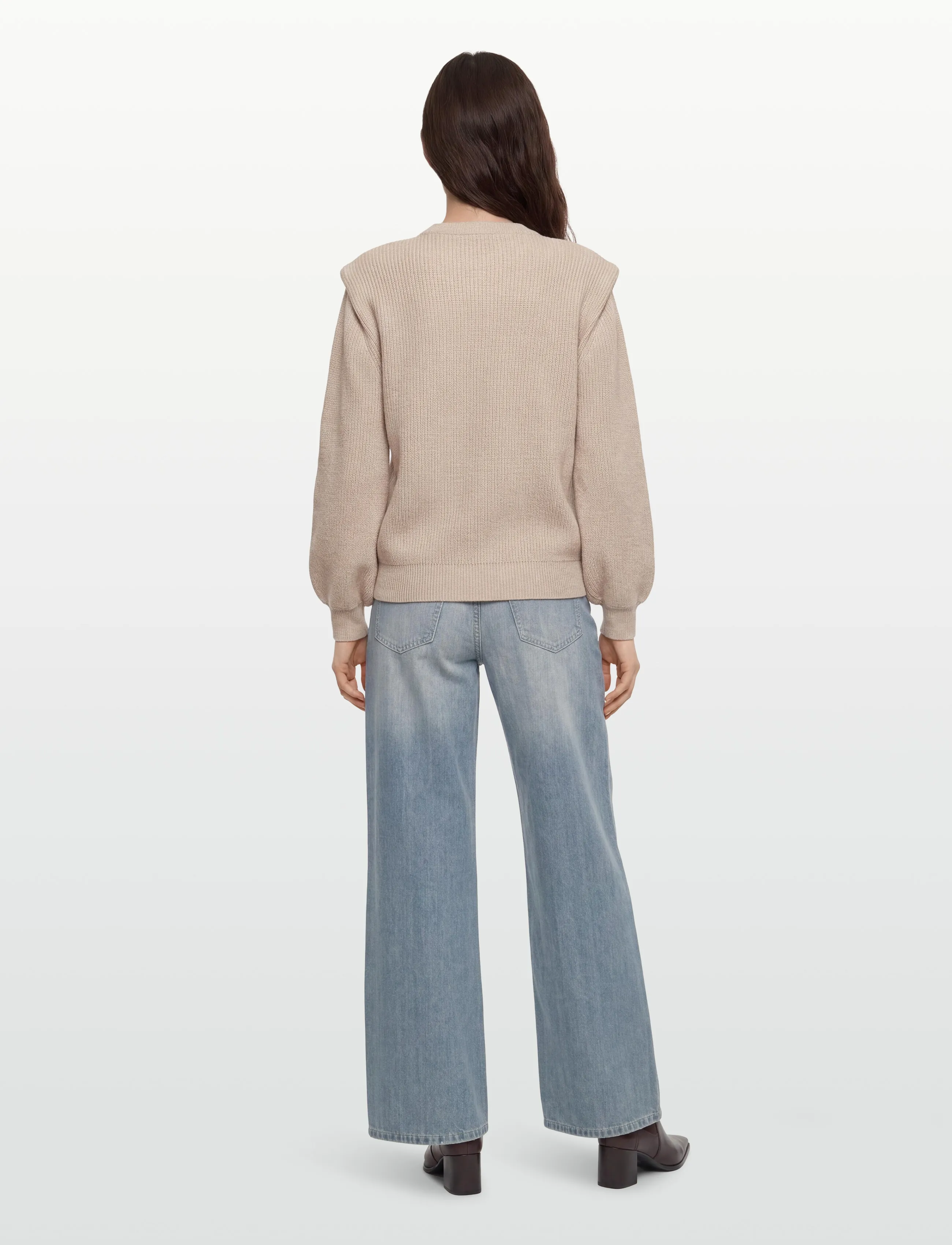 Minus - MSKatharina Knit Pullover - jumpers - sand gray - 4