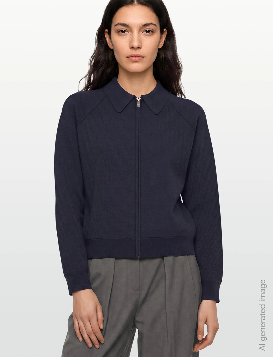 Minus - MSKristi Knit Cardigan - strickjacken - sky captain - 3
