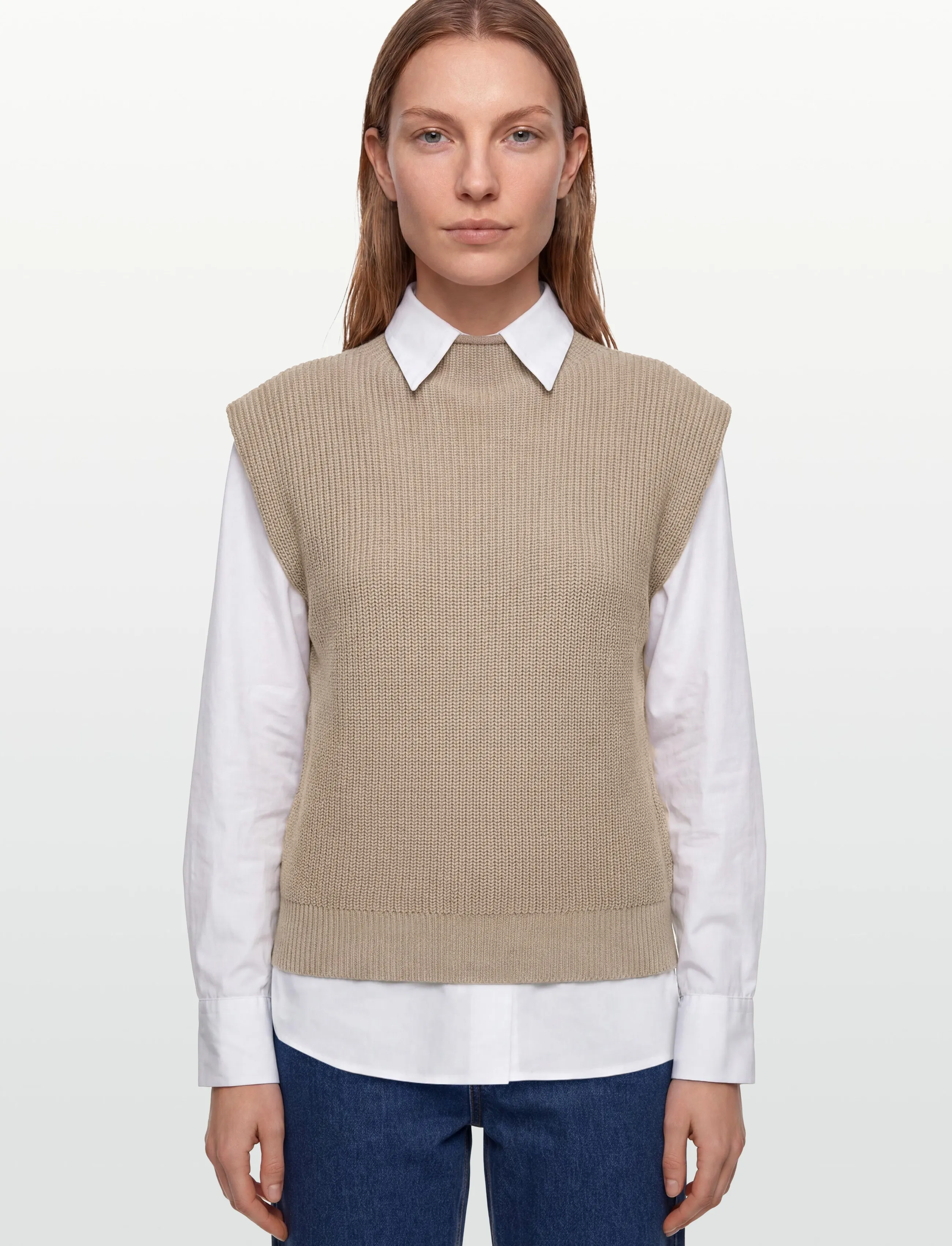 Minus - MSNaomi Knit Vest - knitted vests - string grey - 3