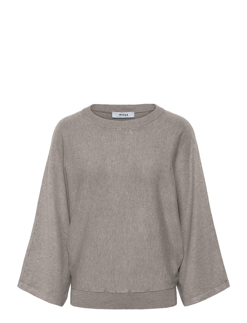 Minus - MSTess Knit T-Shirt - striktrøjer - string melange - 0