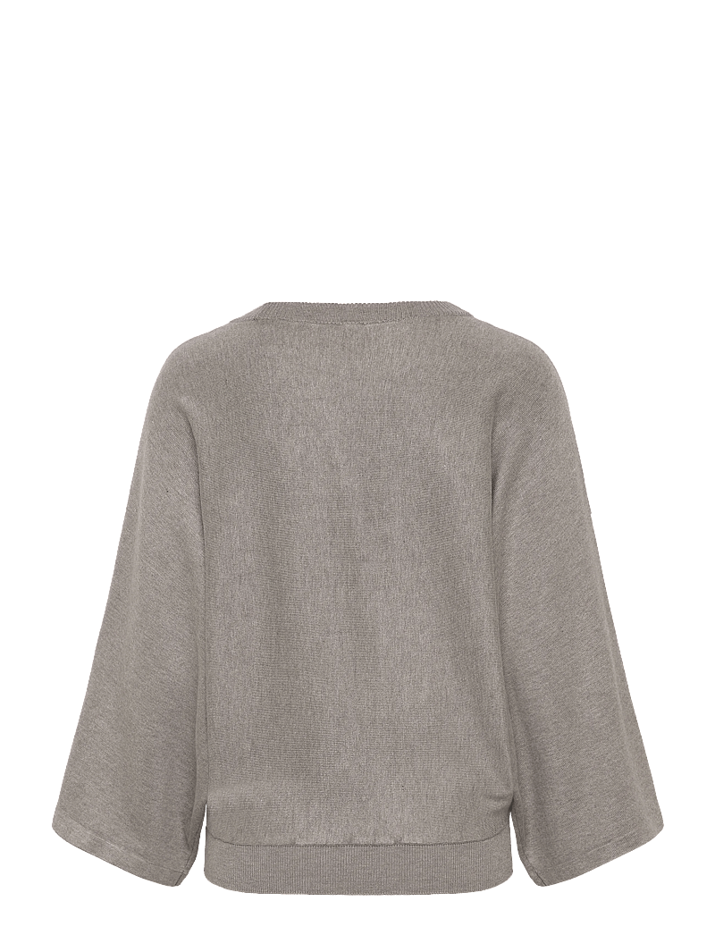 Minus - MSTess Knit T-Shirt - striktrøjer - string melange - 1