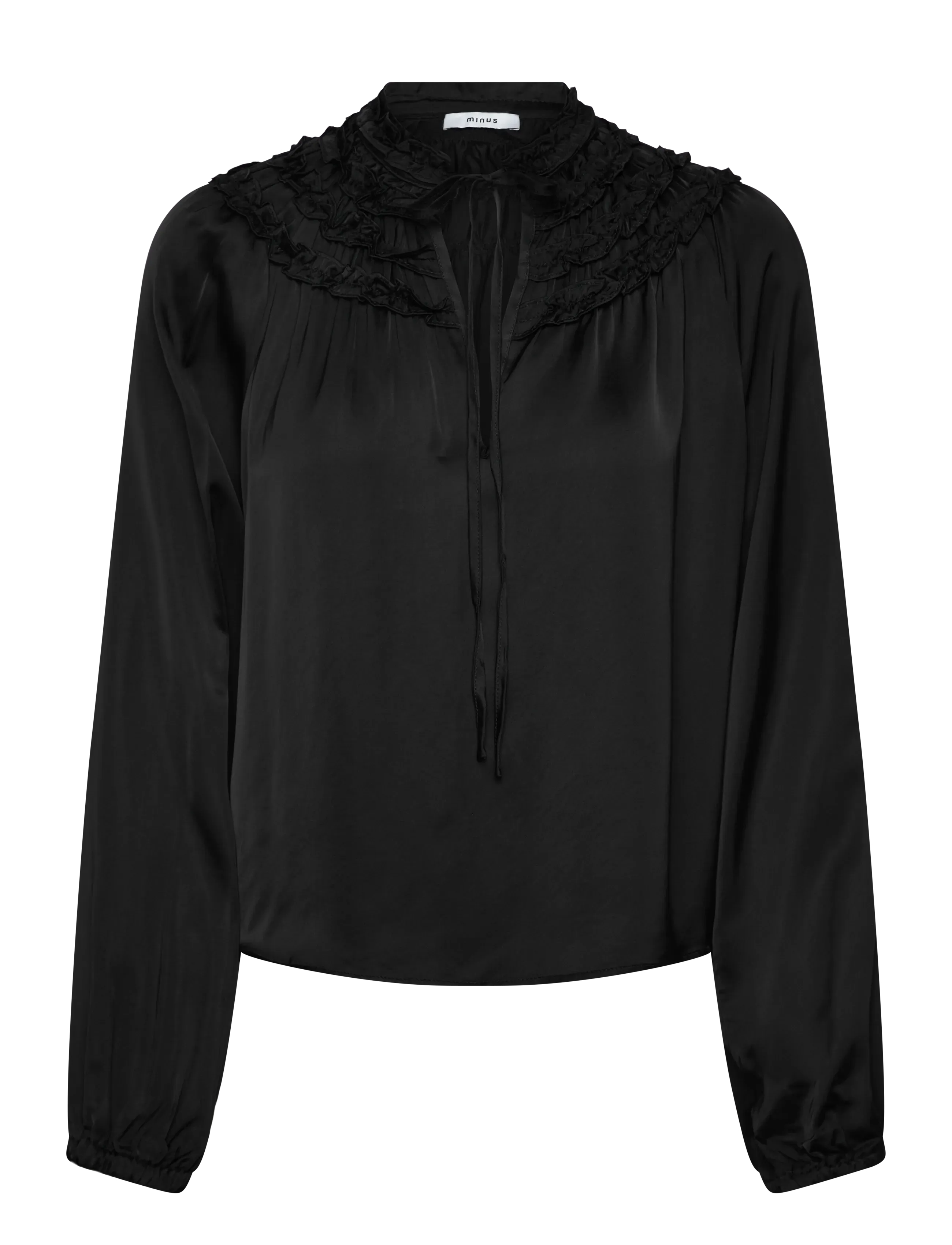 Minus Msannasofie Blouse, 34, Blouses, Schwarz - Long-sleeved, Frauen