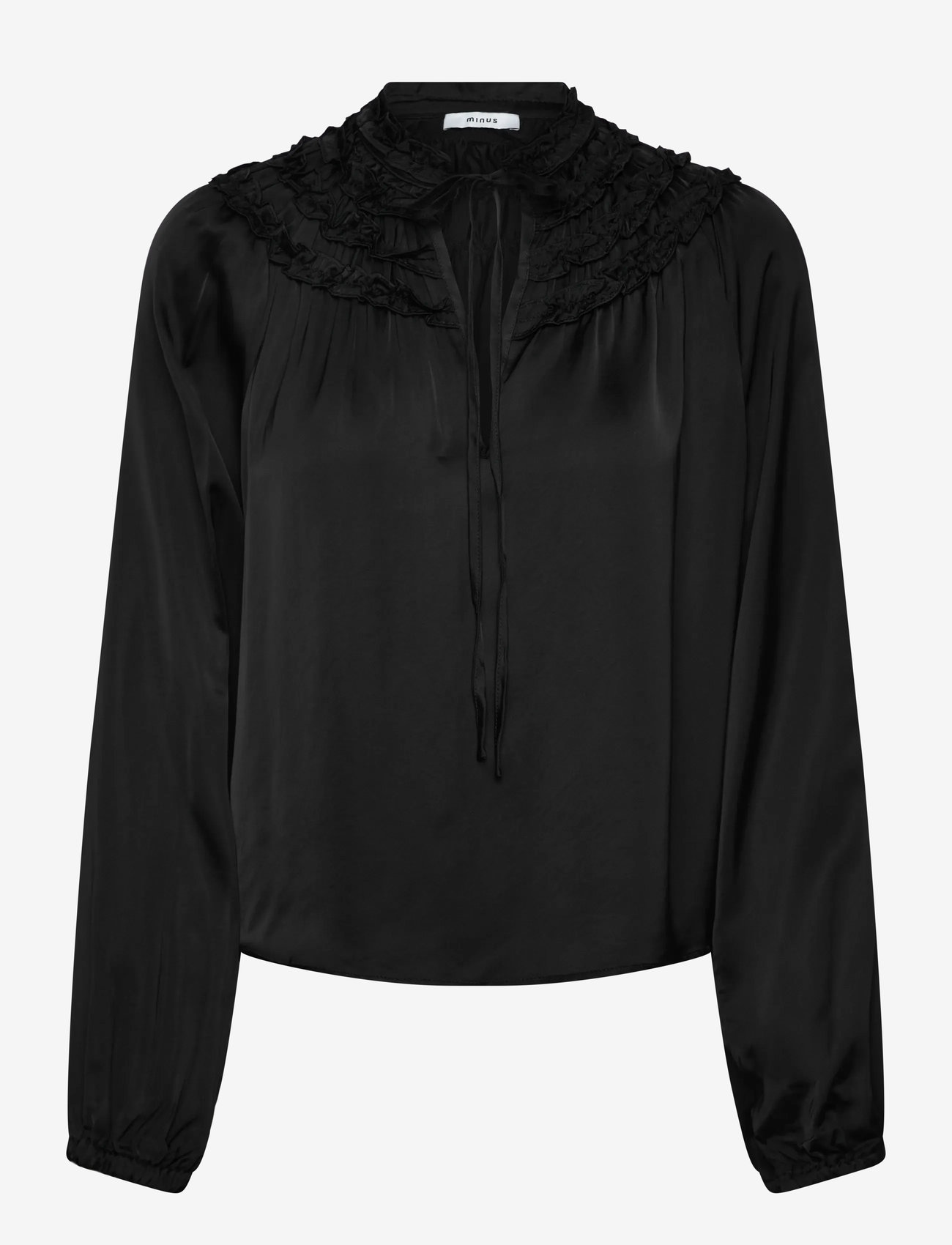 Minus - MSAnnaSofie Blouse - langærmede bluser - sort - 0