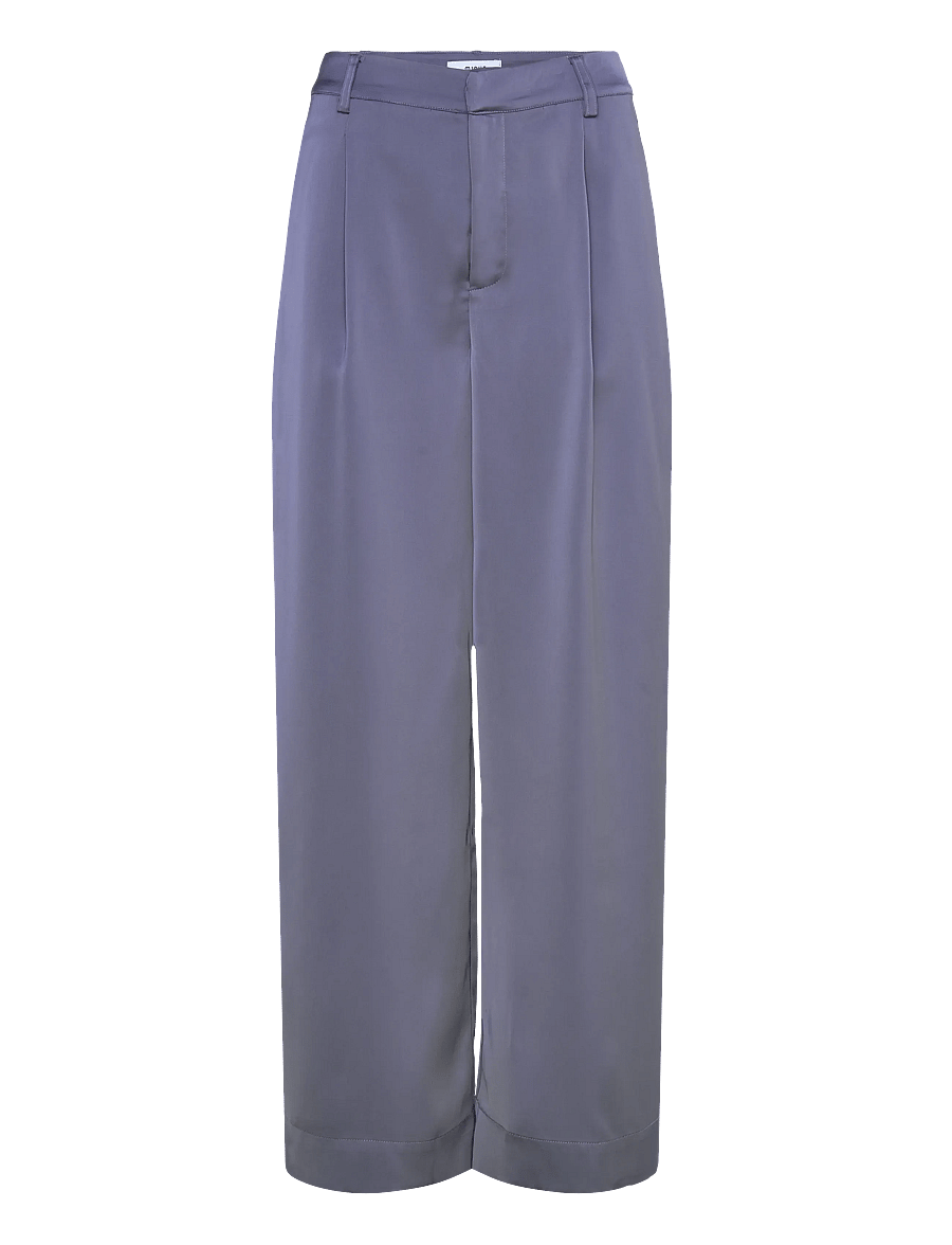Minus - MSAnnaSofie Pant - wide leg trousers - nightshadow - 0