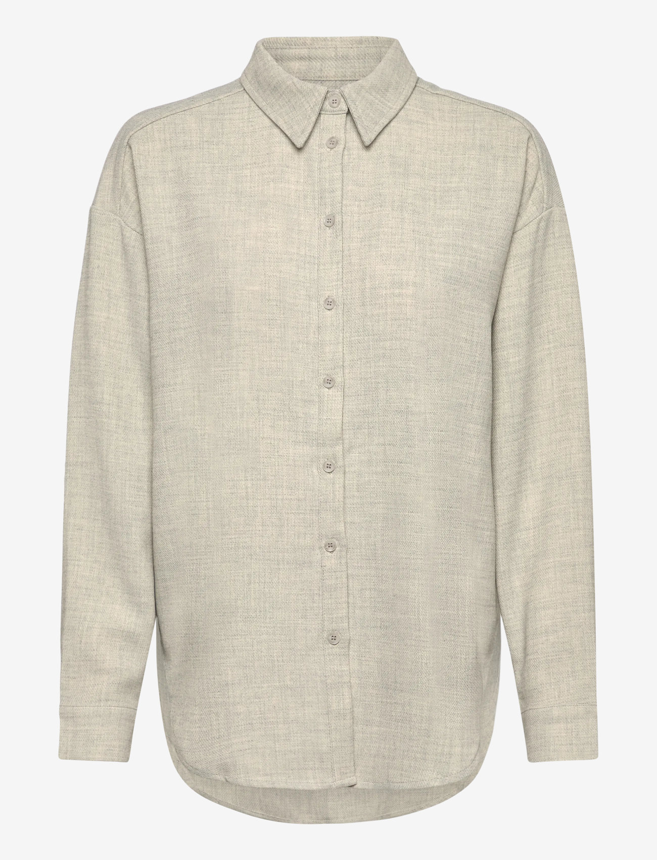 Minus - MSAya Shirt - langærmede skjorter - string melange - 0