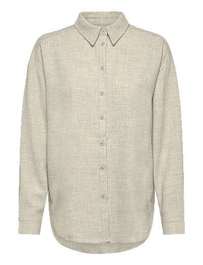 Minus MSAya Shirt - Pikkade varrukatega särgid - STRING MELANGE / beige