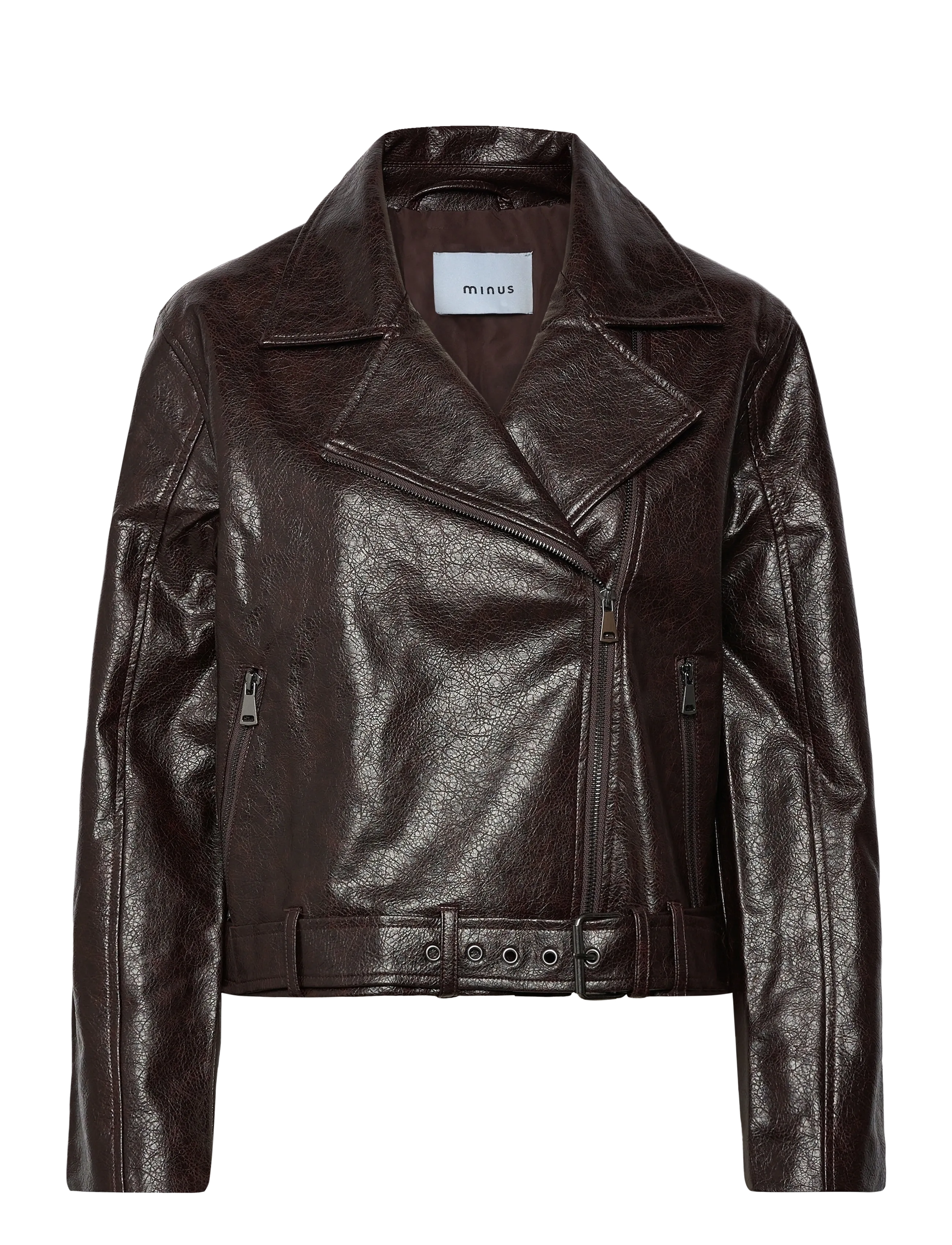 Minus Msdorothea Jacket, 34, Brown, Jakker > Læder, Dame