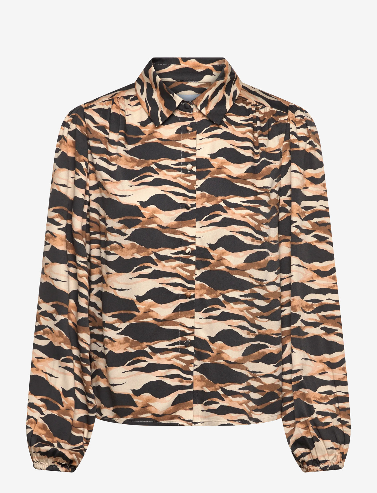 Minus - MSLottie Shirt - langærmede skjorter - tan print - 0