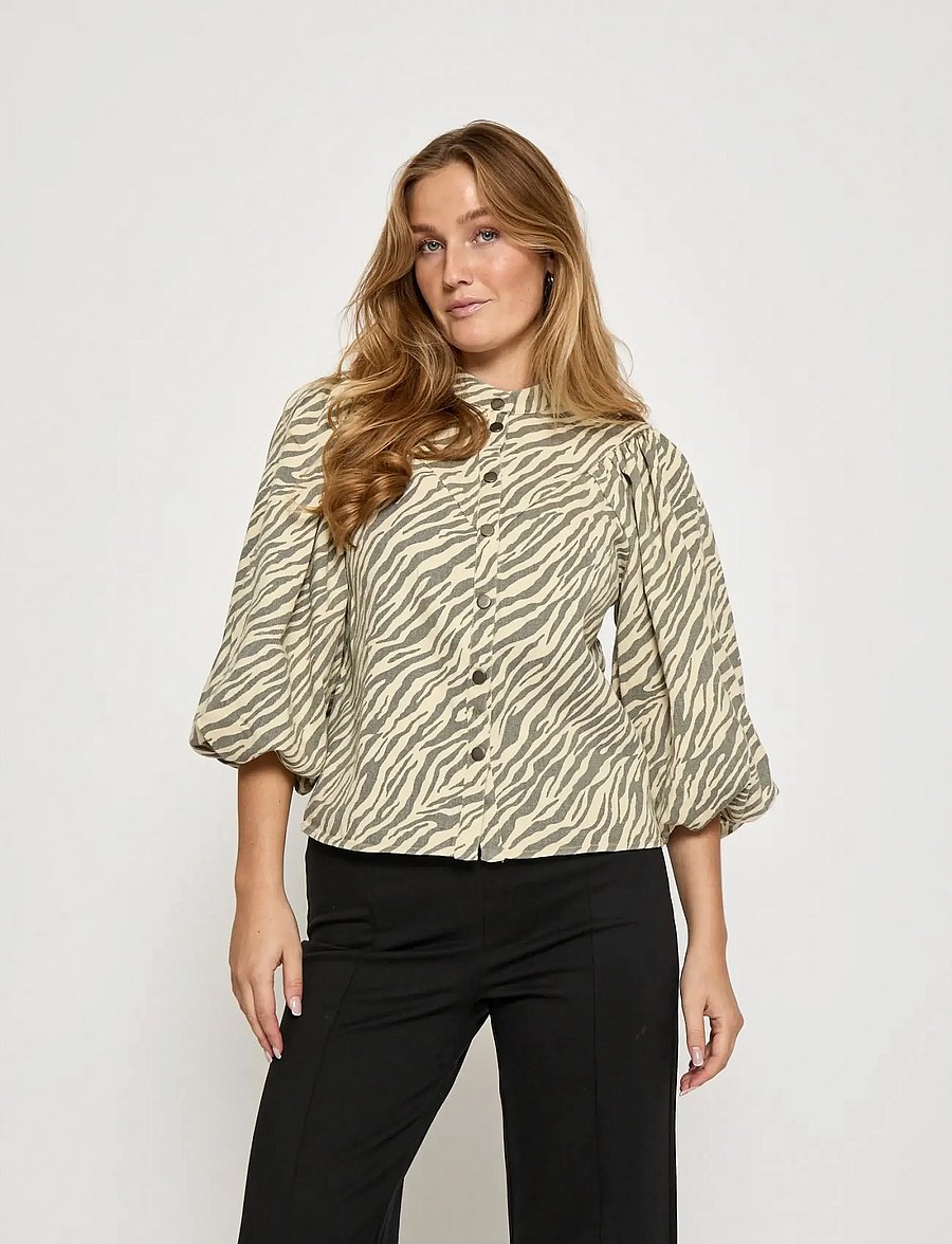 Minus - MSOlenna Shirt - kortärmade skjortor - sand gray - 0