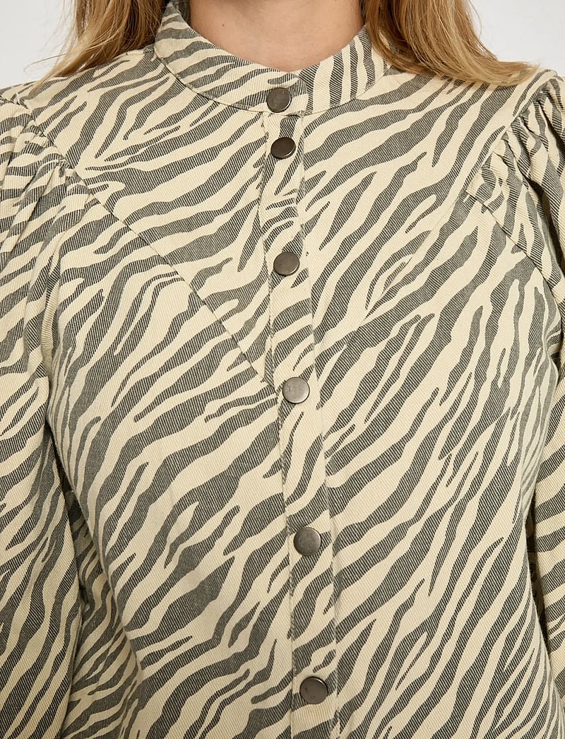 Minus - MSOlenna Shirt - kurzärmlige hemden - sand gray - 5