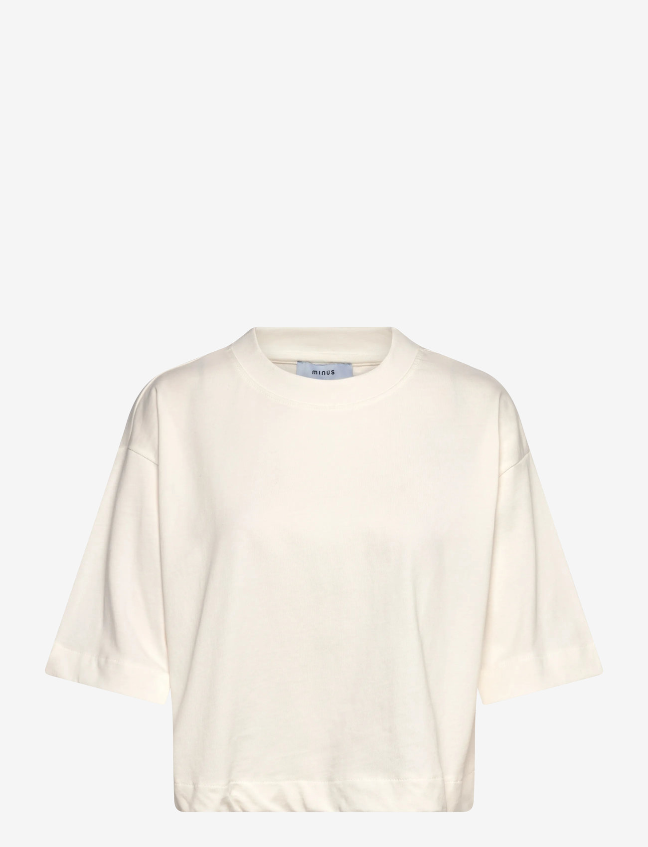 Minus - MSGamma Cropped GOTS T-shirt - crop tops - cloud dancer - 0