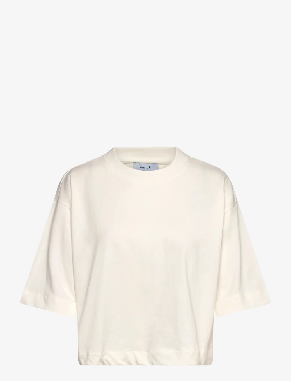 Minus - MSGamma Cropped GOTS T-shirt - crop tops - cloud dancer - 0