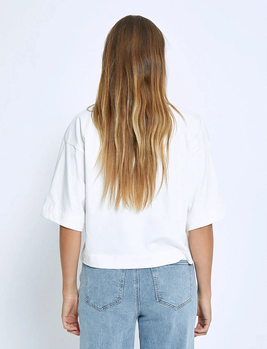 Minus - MSGamma Cropped GOTS T-shirt - t-särgid - cloud dancer - 3