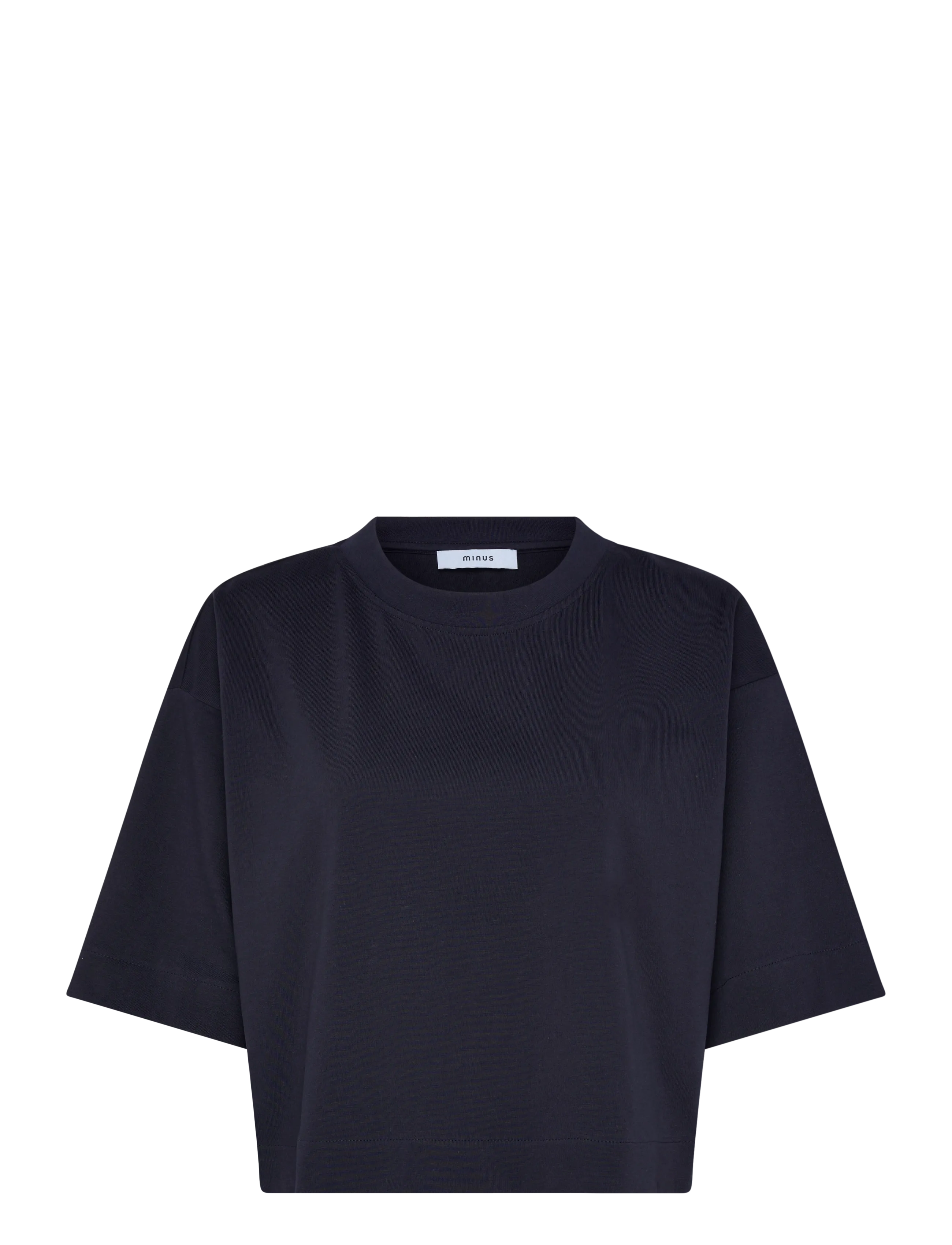 Minus MSGamma Cropped GOTS T-shirt - Tøj - SKY CAPTAIN / navy