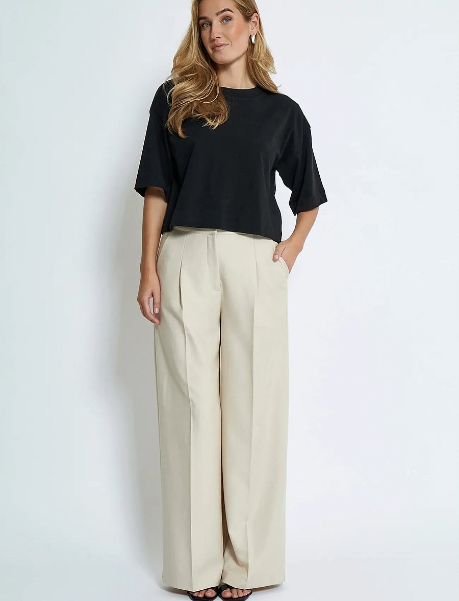 Minus - MSGamma Cropped GOTS T-shirt - t-särgid - sort - 4
