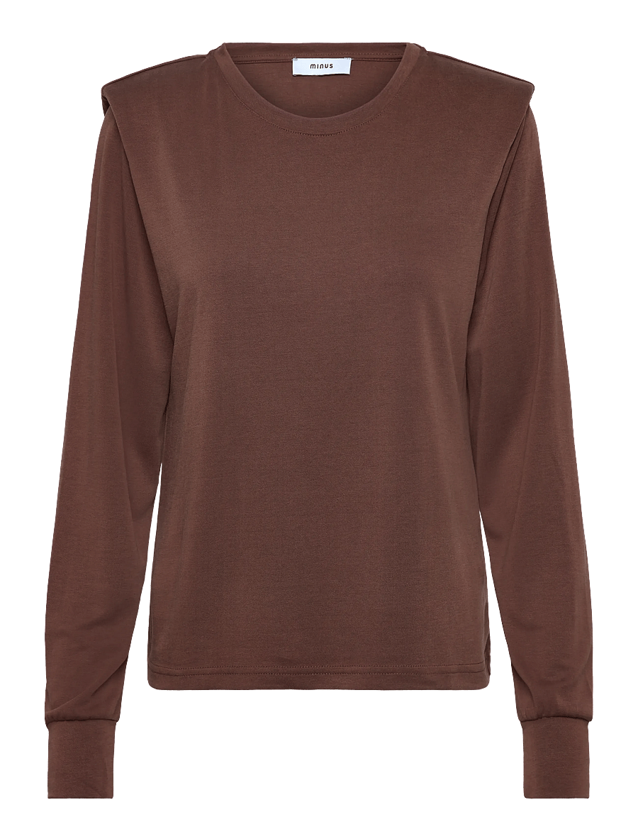 Minus - MSEnja Long Sleeve Modal Top - langærmede toppe - carafe - 0