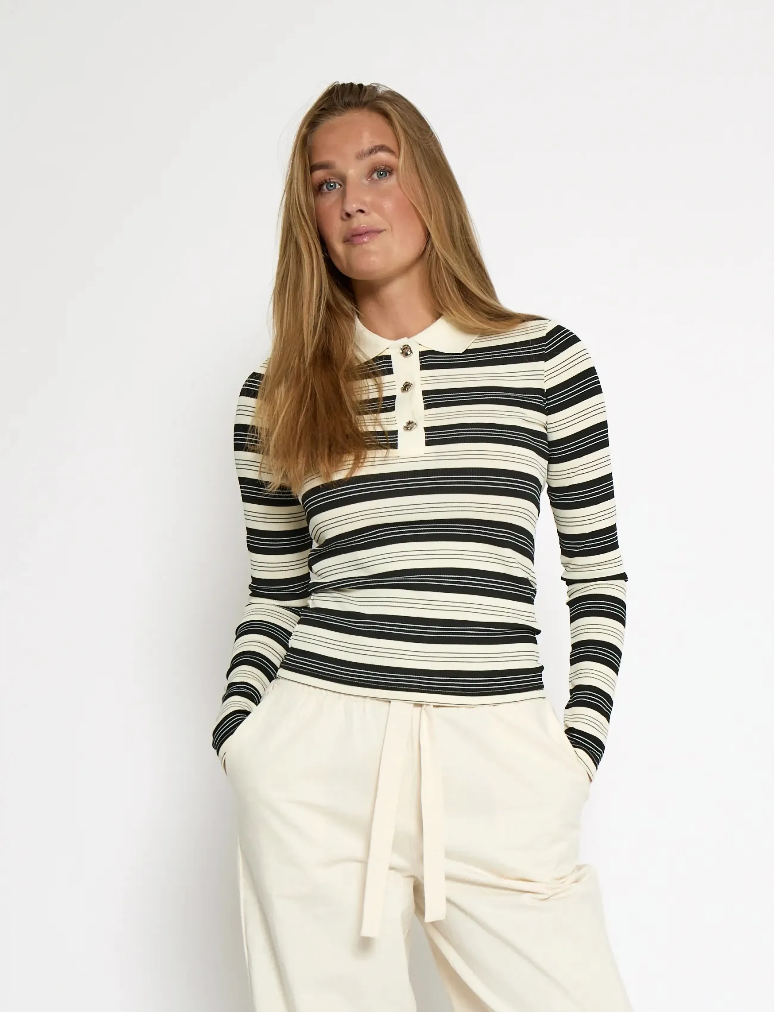 Minus MSPammie Long Sleeve T-Shirt - T-särgid ja alussärgid - BLACK STRIPED / black