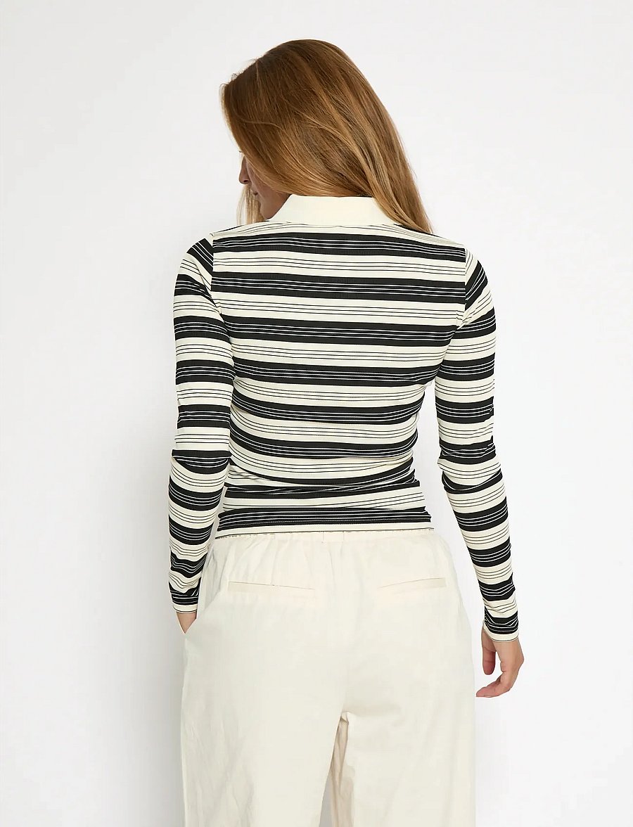 Minus - MSPammie Long Sleeve T-Shirt - polosärgid - black striped - 3