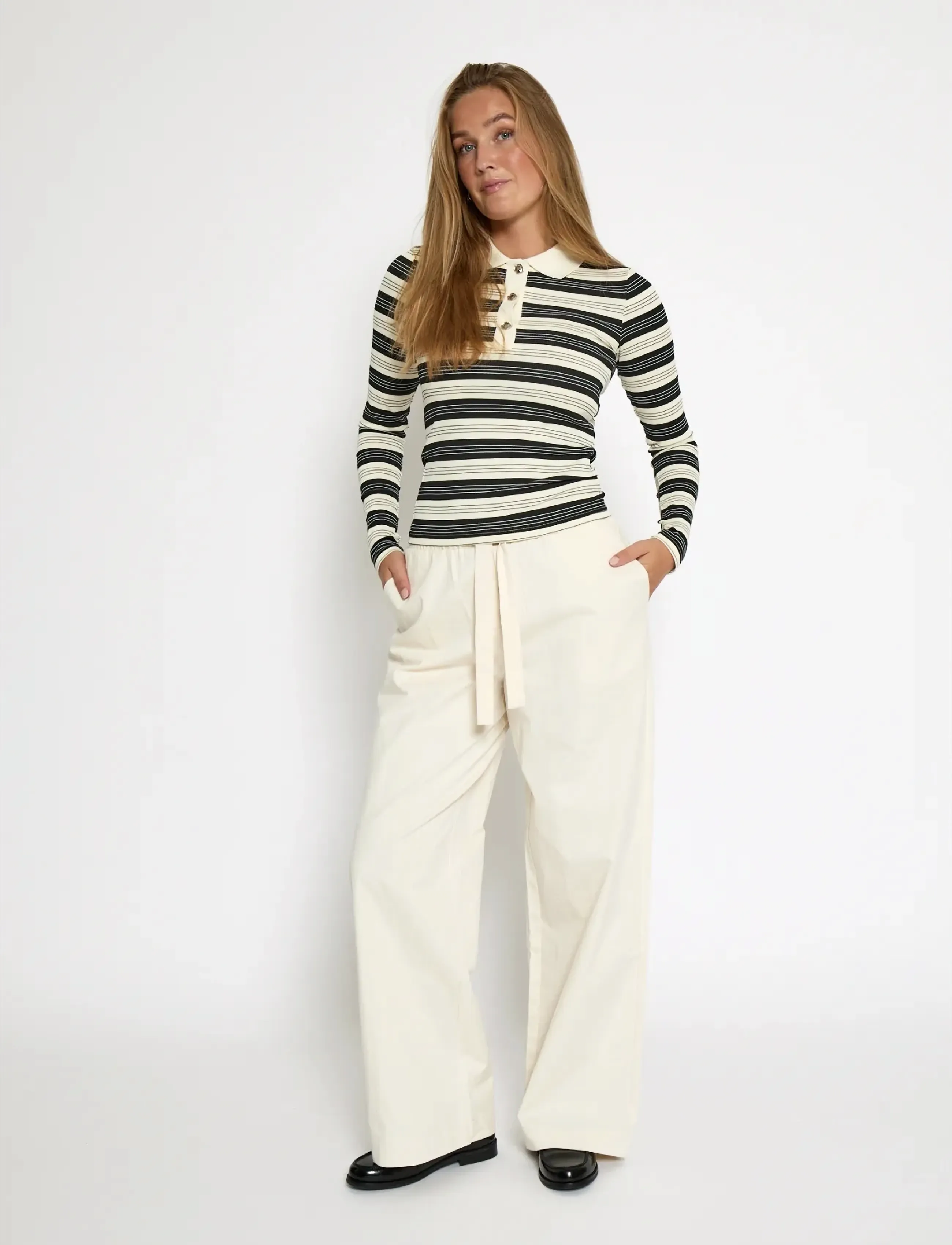 Minus - MSPammie Long Sleeve T-Shirt - pólóbolir - black striped - 4