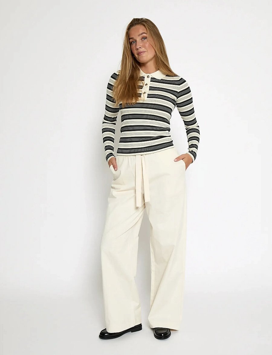 Minus - MSPammie Long Sleeve T-Shirt - polosärgid - black striped - 4