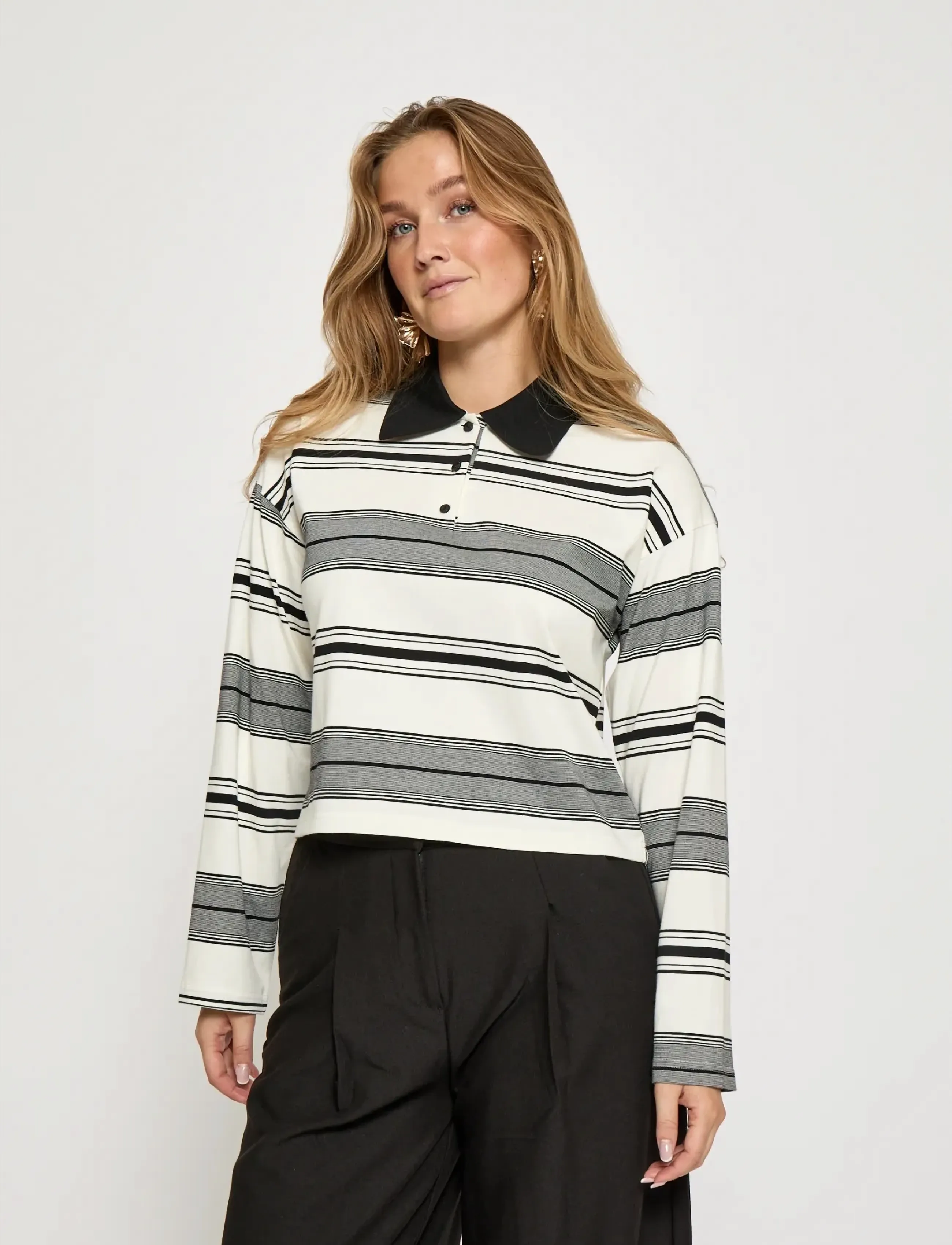 Minus MSRania Long Sleeve T-Shirt - Minus - BLACK STRIPED / black