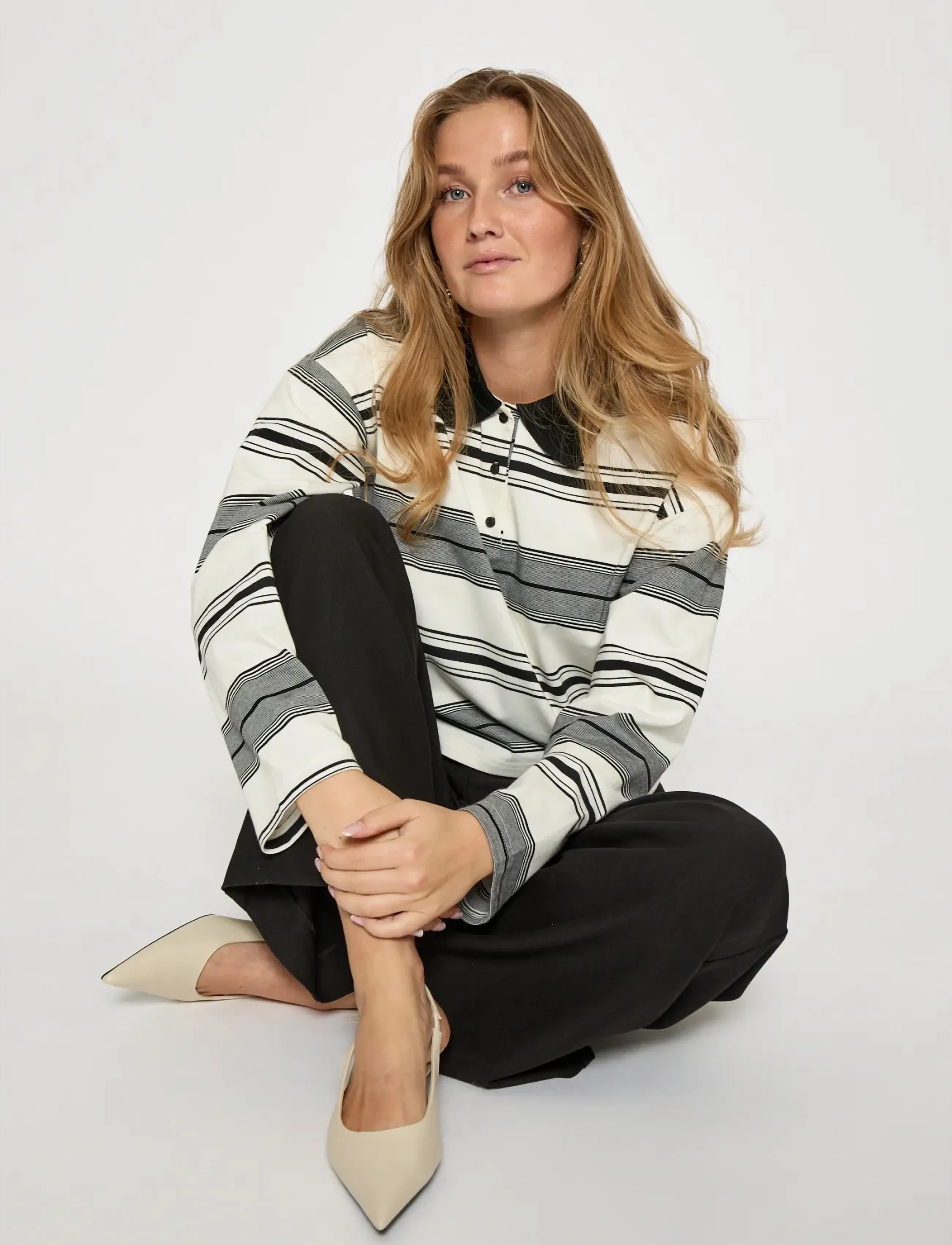 Minus - MSRania Long Sleeve T-Shirt - polo shirts - black striped - 5