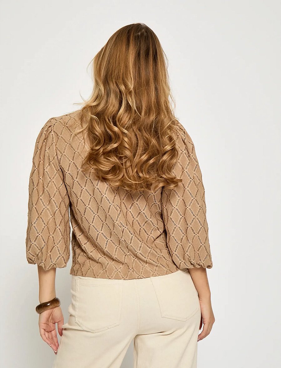 Minus - MSTindera Blouse - långärmade blusar - biscuit brown - 3